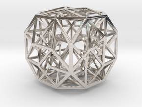 The Cosmic Cube 2.7" in Rhodium Plated Brass