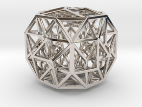 The Cosmic Cube 1.6" in Rhodium Plated Brass