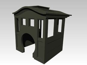 HOn30 0-4-0 Pagoda Roof Cab (Closed) in Smooth Fine Detail Plastic