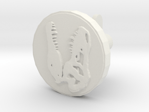 T-rex skull Cufflink in White Natural Versatile Plastic