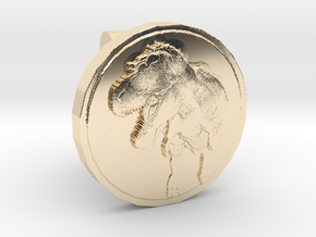 T-rex Cufflink in 14K Yellow Gold