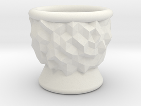 DRAW goblet - inverted geode in White Natural Versatile Plastic: Small
