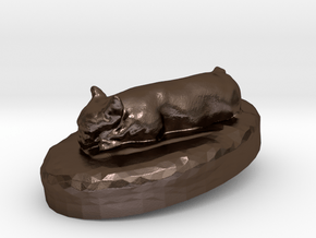 Louis The Frenchie in Polished Bronze Steel