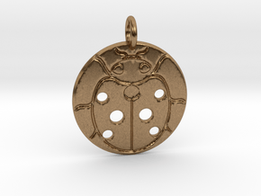 Beetle Pendant in Natural Brass