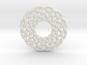 0510 Celtic Knotting - Circular Grid [12,3] in White Natural Versatile Plastic