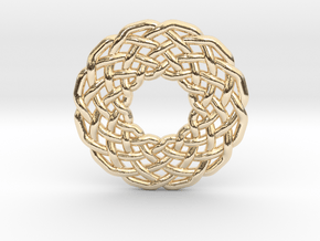 0510 Celtic Knotting - Circular Grid [12,3] in 14k Gold Plated Brass