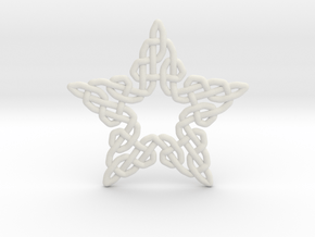 0511 Celtic Knotting - Star Grid [5] in White Natural Versatile Plastic