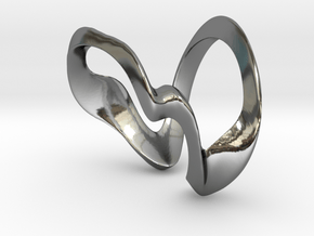 MG Ring - One Size in Fine Detail Polished Silver