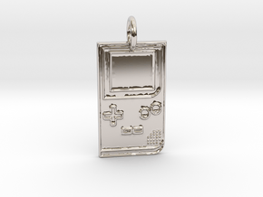 Game Boy 1989 Pendant in Rhodium Plated Brass