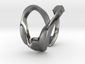 JDB Ring - One Size in Fine Detail Polished Silver