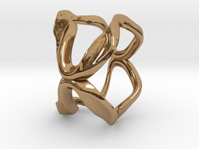 Mind generated ring - my idea of art in Polished Brass: Medium
