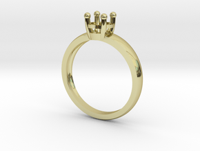 Solitaire in 18k Gold Plated Brass