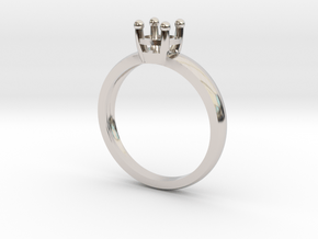 Solitaire in Rhodium Plated Brass