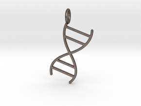 DNA No.1 Pendant and Keychain in Polished Bronzed Silver Steel