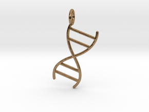 DNA No.1 Pendant and Keychain in Natural Brass