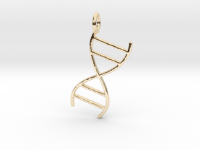 DNA No.1 Pendant and Keychain in 14k Gold Plated Brass