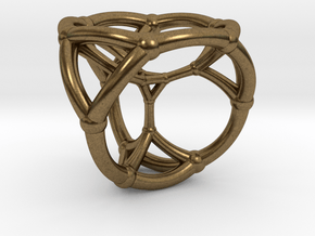 0504 Stereographic Trancated Polychora 16-cell in Natural Bronze