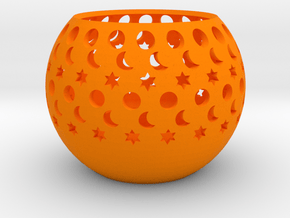 Candle Holder in Orange Processed Versatile Plastic