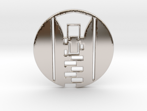 Zipper Pull No.1 Keychain in Platinum