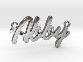 Name Pendant - "Abby" in Polished Silver