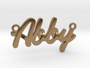 Name Pendant - "Abby" in Natural Brass