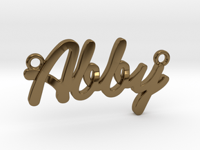 Name Pendant - "Abby" in Polished Bronze