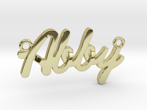 Name Pendant - "Abby" in 18k Gold
