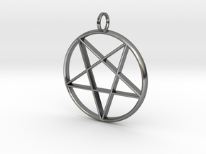 Eastern Star Pendant in Fine Detail Polished Silver