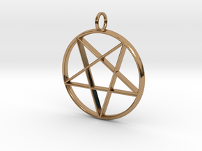 Eastern Star Pendant in Polished Brass