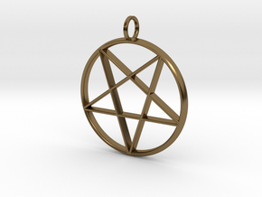 Eastern Star Pendant in Polished Bronze