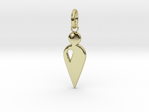 Pendant No. 4  in 18k Gold Plated Brass