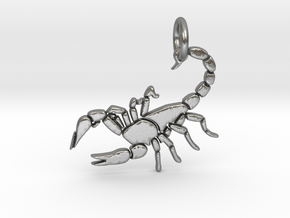 Scorpion Pendant in Natural Silver