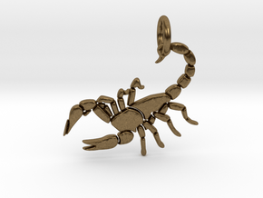 Scorpion Pendant in Natural Bronze