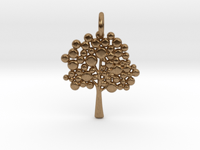 Tree Pendant in Natural Brass