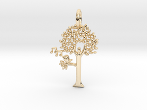 Tree No.2 Pendant in 14K Yellow Gold