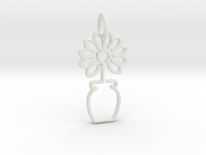 Tree No.3 Pendant in White Natural Versatile Plastic