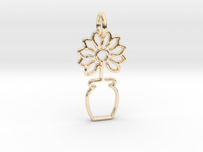 Tree No.3 Pendant in 14k Gold Plated Brass