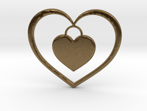 Pendant No.5 Heart in Natural Bronze
