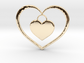 Pendant No.5 Heart in 14K Yellow Gold