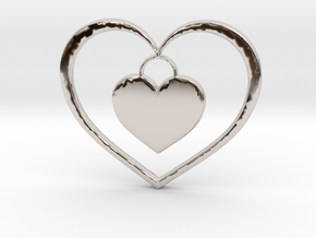 Pendant No.5 Heart in Platinum