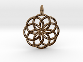 Pendant C# in Natural Brass