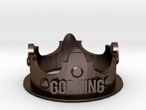 GodKING Crown - Pendant in Polished Bronze Steel