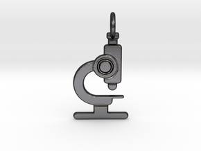 Microscope No.2 Pendant in Polished and Bronzed Black Steel