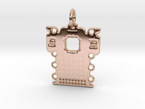 Electronics Pendant in 14k Rose Gold Plated Brass