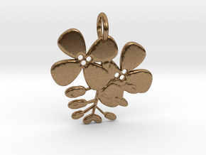 Flower No.2 Pendant in Natural Brass