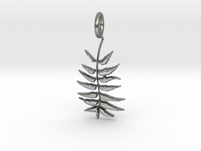 Leaves Pendant in Natural Silver