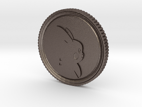PokeCoin in Polished Bronzed Silver Steel