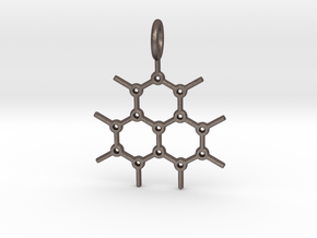 Chemical Pendant in Polished Bronzed Silver Steel