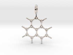 Chemical Pendant in Rhodium Plated Brass