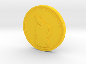 PokeCoin in Yellow Processed Versatile Plastic